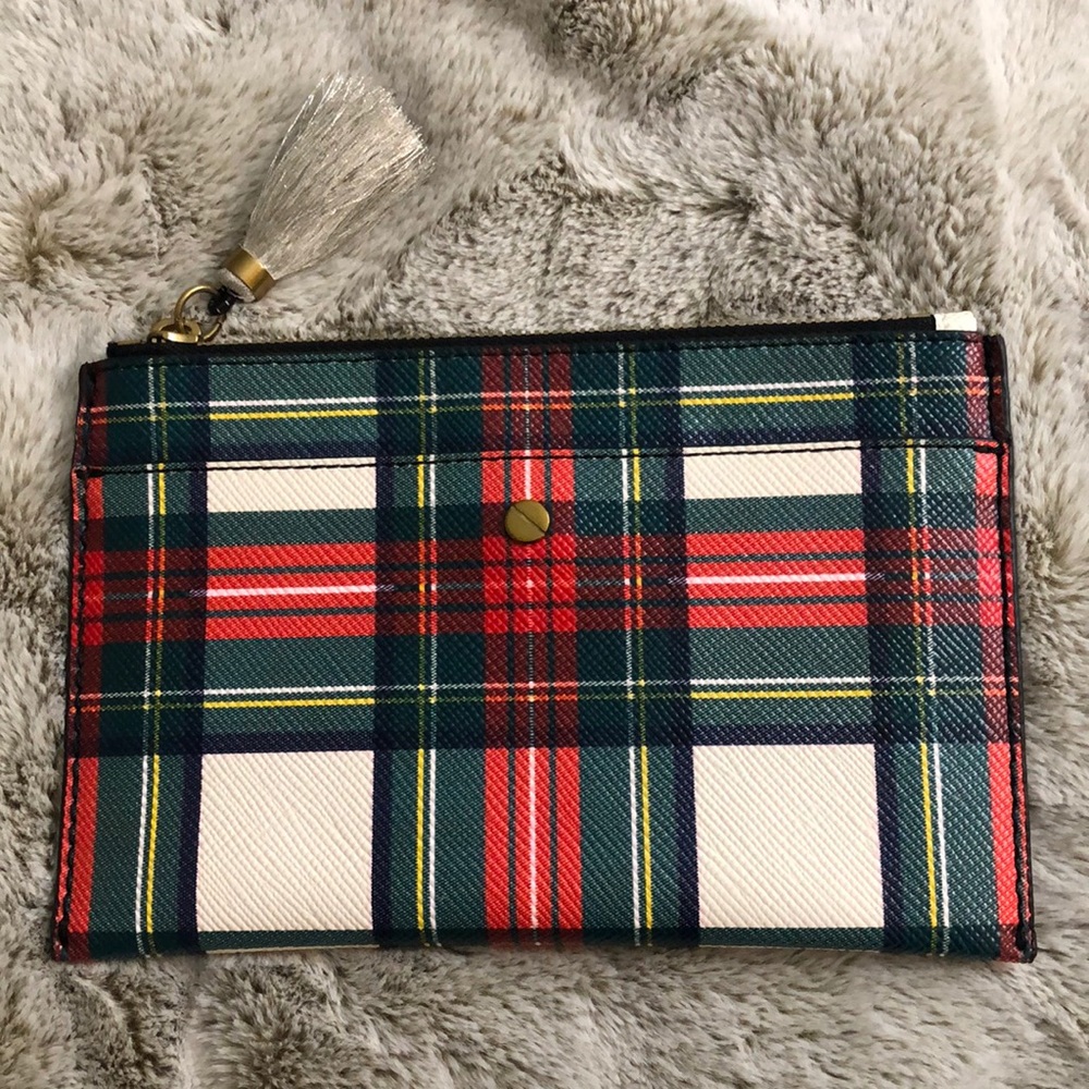 J Crew Plaid Tartan Clutch